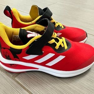 Boys size 2.5 Mickey Adidas Sneakers.